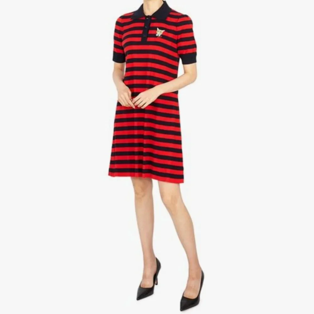 NEW W TAGS Gucci Striped Cotton Knit Polo Dress NEW WITH TAGS XL FITS LIKE A L - Picture 4 of 9